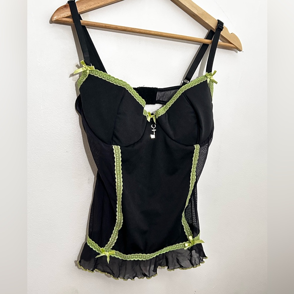 vintage lingerie corset top
